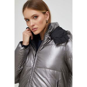 Oboustranná bunda Answear Lab dámská, stříbrná barva, zimní