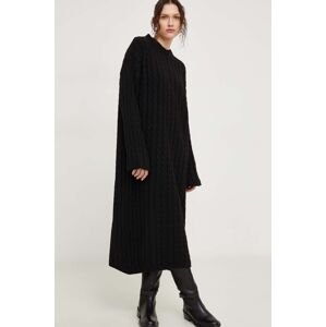 Šaty Answear Lab černá barva, maxi, oversize