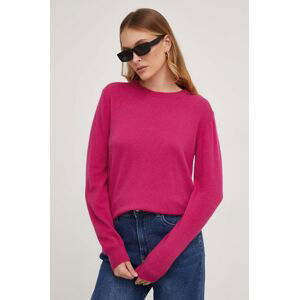 Vlněný svetr Answear Lab dámský, růžová barva, lehký