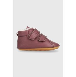 Kojenecké kožené boty Froddo fialová barva