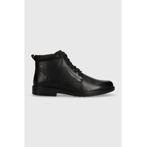 Kožené boty Wojas pánské, černá barva, 2405071