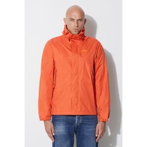 Nepromokavá bunda Helly Hansen Loke pánská, oranžová barva, 62252-402