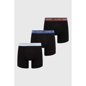 Boxerky Calvin Klein Underwear 3-pack pánské, černá barva