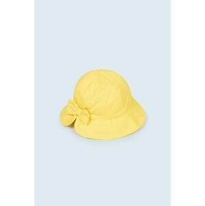 Dětská bavlněná čepice Mayoral žlutá barva