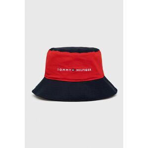 Dětská bavlněná čepice Tommy Hilfiger červená barva