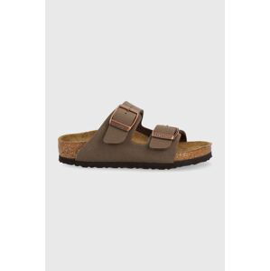 Dětské pantofle Birkenstock Arizona hnědá barva