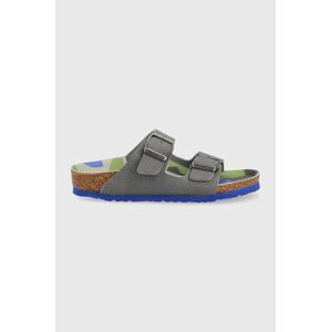 Dětské pantofle Birkenstock Arizona šedá barva