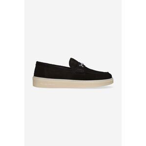 Semišové mokasíny Filling Pieces Core Loafer Suede pánské, černá barva, 44229001861