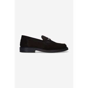 Semišové mokasíny Filling Pieces Loafer Suede černá barva, na plochém podpatku, 44222791861