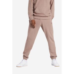 Bavlněné tepláky Reebok Classic SV Pant hnědá barva, HS9144-brown