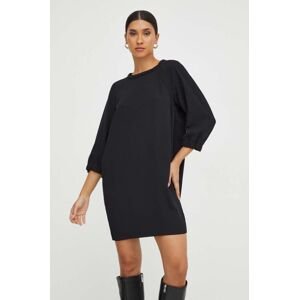 Šaty Marella černá barva, mini, oversize