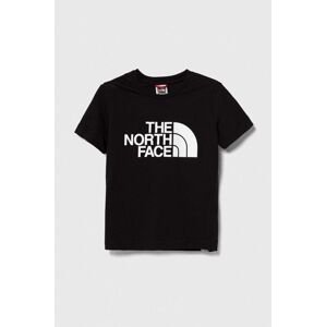 Dětské bavlněné tričko The North Face černá barva, s potiskem