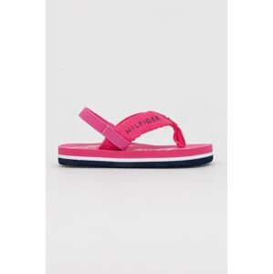 Dětské sandály Tommy Hilfiger růžová barva