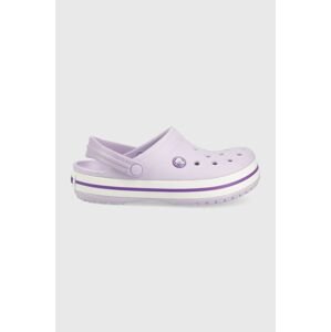 Dětské pantofle Crocs fialová barva