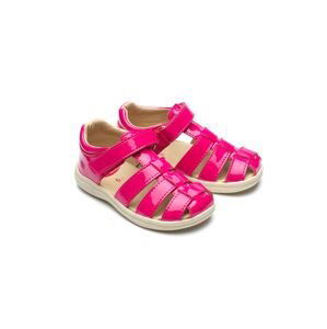 Dětské kožené sandály Chipmunks růžová barva