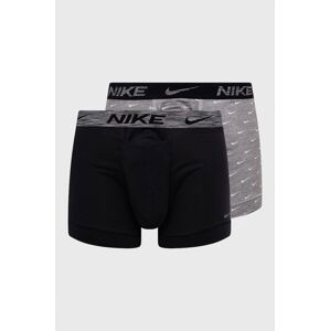 Boxerky Nike (2-pak) pánské, šedá barva