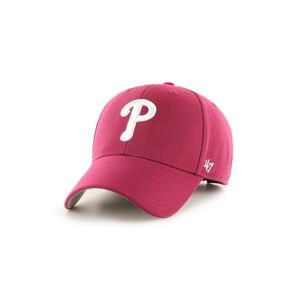 Čepice 47brand MLB Philadelphia Phillies červená barva, s aplikací