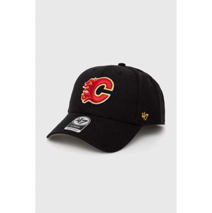 Čepice 47brand NHL Calgary Flames černá barva, s aplikací