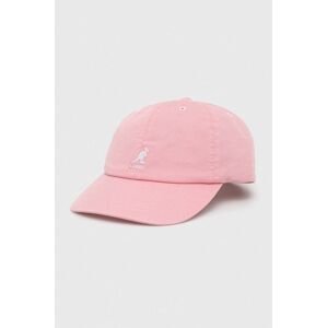 Bavlněná baseballová čepice Kangol růžová barva