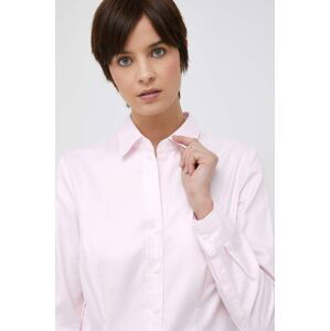 Košile Seidensticker růžová barva, slim, s klasickým límcem