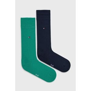 Ponožky Tommy Hilfiger pánské, zelená barva