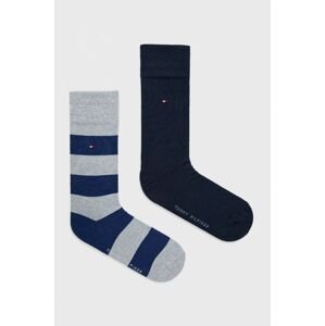 Ponožky Tommy Hilfiger (2-pack) pánské, tmavomodrá barva