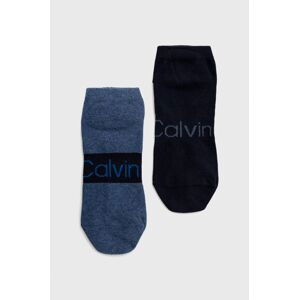 Ponožky Calvin Klein (2-pak) pánské, modrá barva