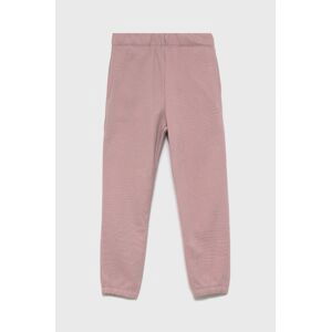 Dětské kalhoty Name it růžová barva, hladké