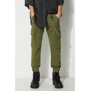 Kalhoty Alpha Industries Utility Pant pánské, zelená barva, ve střihu cargo