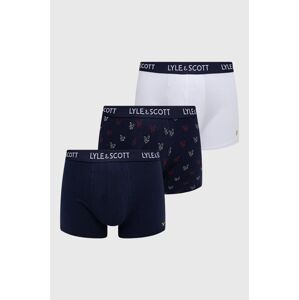 Boxerky Lyle & Scott (3-pack) tmavomodrá barva