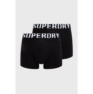 Boxerky Superdry (2-pack) černá barva