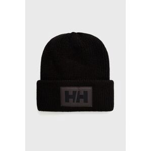 Čepice Helly Hansen HH BOX BEANIE černá barva, z husté pleteniny, 53648