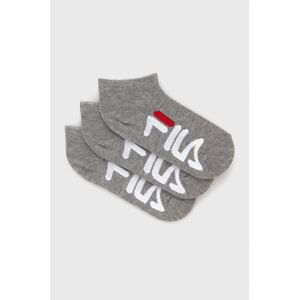 Dětské ponožky Fila (3-pack) šedá barva