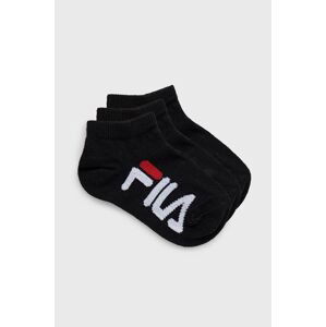 Dětské ponožky Fila (3-pack) černá barva