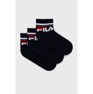 Dětské ponožky Fila (3-pack) tmavomodrá barva