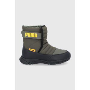 Dětské zimní boty Puma Puma Nieve Boot WTR AC PS zelená barva