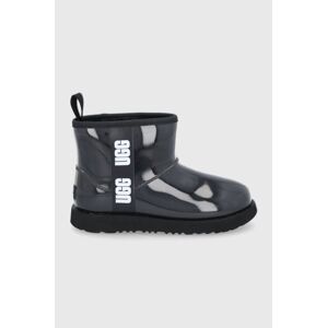 Dětské holínky UGG Classic Clear Mini černá barva