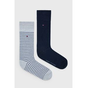 Ponožky Tommy Hilfiger (2-pack) pánské, tmavomodrá barva