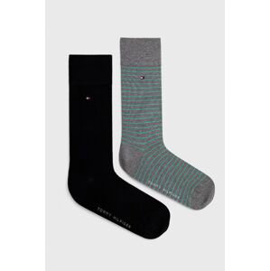 Ponožky Tommy Hilfiger (2-pack) pánské, černá barva