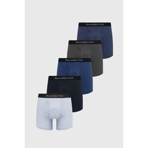 Boxerky Abercrombie & Fitch 5-pack pánské, tmavomodrá barva