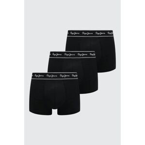 Boxerky Pepe Jeans 3-pack pánské, černá barva