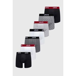 Boxerky Levi's 7-pack pánské, černá barva