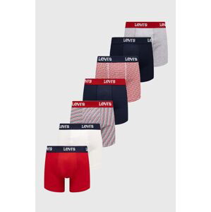 Boxerky Levi's 7-pack pánské, tmavomodrá barva