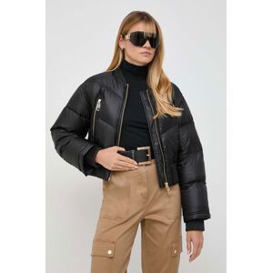 Péřová bunda bomber MICHAEL Michael Kors dámská, černá barva, zimní, oversize