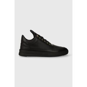 Kožené sneakers boty Filling Pieces Low Top Aten černá barva, 10126591847