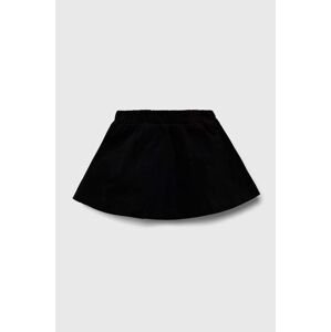 Dětská sukně United Colors of Benetton černá barva, mini, áčková