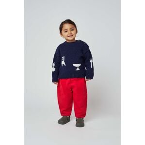 Dětské bavlněné kalhotky Bobo Choses červená barva