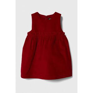 Dívčí šaty United Colors of Benetton červená barva, mini