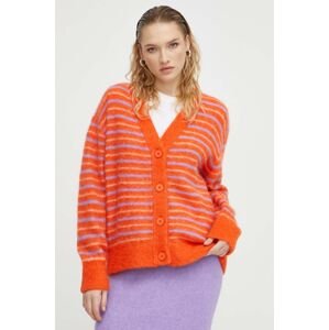 Vlněný svetr American Vintage oranžová barva, hřejivý