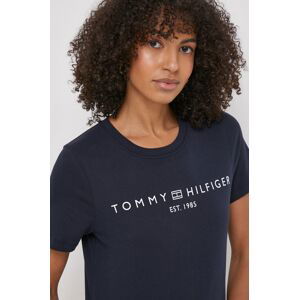 Bavlněné tričko Tommy Hilfiger tmavomodrá barva